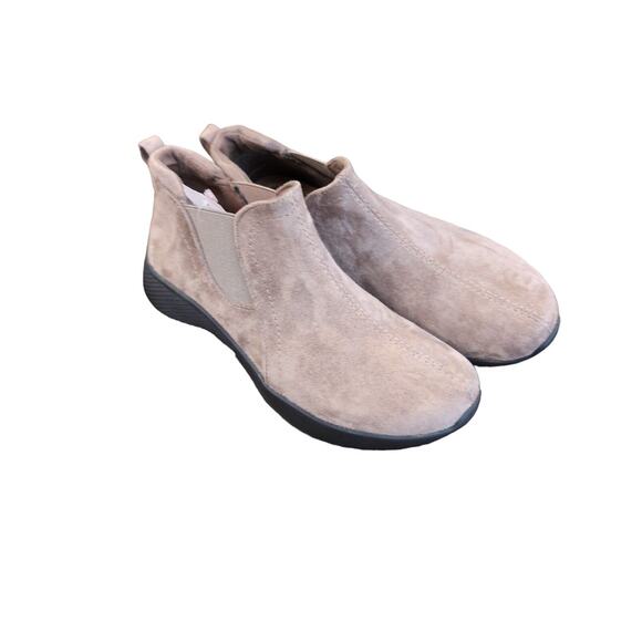 Earth Origins Drift Dax Water Resistant Suede Booties Taupe  SZ 7.5 - Picture 1 of 4
